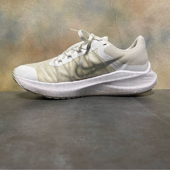 Nike Zoom Winflo 8 CW3421-104 Women's White Metallic Silver Running Shoes Size 8 - Picture 12 of 16